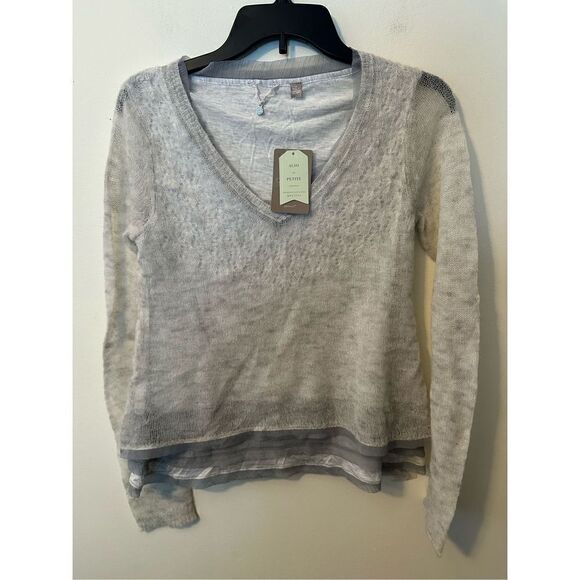 Anthropologie Sweaters - Anthropologie KNITTED & KNOTTED Alessia Alpaca Blend Layered Sweater V-Neck XS